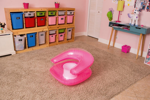 Bestway Kids Inflatable Armchair Transparent Child’s Chair Sofa Green Pink Blue