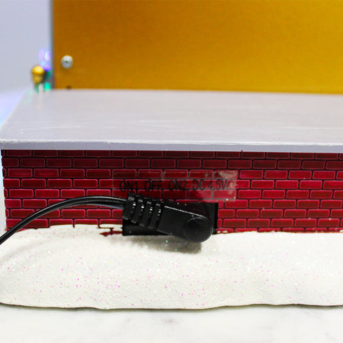 Christmas Village Animated Bumper Cars Moving Musical LED Light Up Decoration