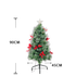 Pre-Lit Fibre Optic Christmas Tree with Red Bows & Colour-Changing LED Lights