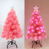 Pink Christmas Fibre Optic Tree Star Decor 8-Mode Ultra-Bright Lights