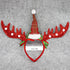 Christmas Headband Red Reindeer Antler With Pom Poms