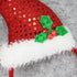 Christmas Headband Red Sequin Santa Hat With Holly