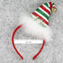 Christmas Headband Santa Hat Red Green White Stripes