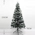 Snowy White-Tipped Christmas Tree Pre-Lit Fibre Optic Multi-color Flashing LED Lights