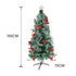 Fibre Optic Christmas Tree with Red Bows & Colour-Changing Lights – Classic Green Pre-Lit Tree