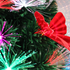 Pre-Lit Fibre Optic Christmas Tree with Red Bows & Colour-Changing LED Lights