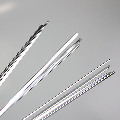 38CM Set of 10 Stainless Steel BBQ Grill Flat Skewer
