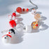 Christmas Snowman Jewelry Handmade Charm Bracelet with Murano Glass Gemstones