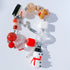 Christmas Snowman Jewelry Handmade Charm Bracelet with Murano Glass Gemstones