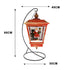 Musical Christmas Snowing Red Lamp with Santa Village Scene