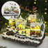 Large Christmas Village Winter Scene with Reindeer Sleigh, Santa Train, and Skaters