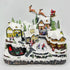 Large Christmas Village Winter Scene with Reindeer Sleigh, Santa Train, and Skaters