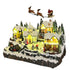Large Christmas Village Winter Scene with Reindeer Sleigh, Santa Train, and Skaters