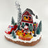 Christmas Village Santa's Farm Animated Winter Scene with Red Car and Farm Animals