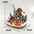 Christmas Village Santa's Farm Animated Winter Scene with Red Car and Farm Animals