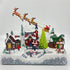 Christmas Snowy Hillside Village with Reindeer and Animated Musical Winter Scene