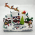Christmas Snowy Hillside Village with Reindeer and Animated Musical Winter Scene