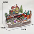 Animated Christmas Village Train Station with Lights, Music & Moving Train
