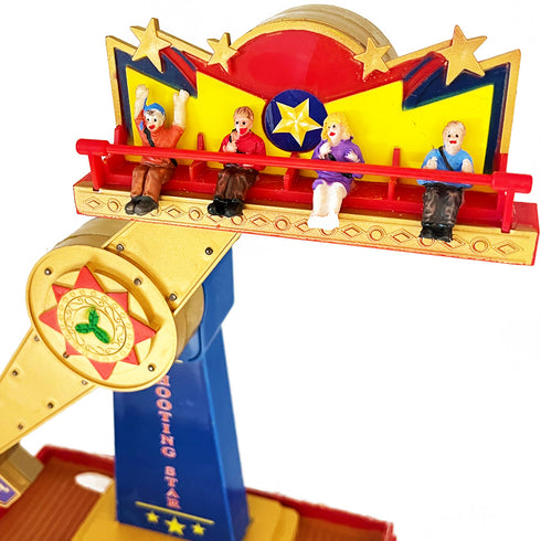 Christmas Village Carnival Amusement Park Swing Hammer Animated Musical Light-up