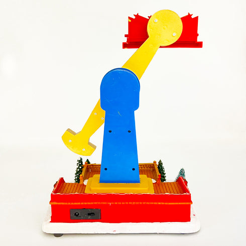 Christmas Village Carnival Amusement Park Swing Hammer Animated Musical Light-up