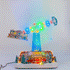 Christmas Village Carnival Amusement Park Swing Hammer Animated Musical Light-up