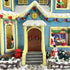 Christmas Village Snowy House Animated Musical Winter Scene with Santa, Reindeer, and Snowman