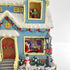 Christmas Village Snowy House Animated Musical Winter Scene with Santa, Reindeer, and Snowman