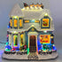 Christmas Village Snowy House Animated Musical Winter Scene with Santa, Reindeer, and Snowman
