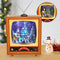 Christmas Musical Box Large TV with Snowing Light-up Village Scene