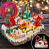 Large Christmas Village Winter Amusement Park with Roller Coaster Carousel