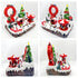 Large Christmas Village Winter Amusement Park with Roller Coaster Carousel