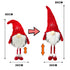 Light Up Standing Santa Claus Gnome with Extendable Legs and Bendable Hat Stuffed Doll for Christmas Decoration