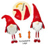 Light Up Standing Santa Claus Gnome with Extendable Legs and Bendable Hat Stuffed Doll for Christmas Decoration