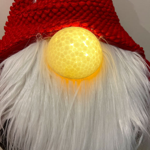 Light Up Standing Santa Claus Gnome with Extendable Legs and Bendable Hat Stuffed Doll for Christmas Decoration