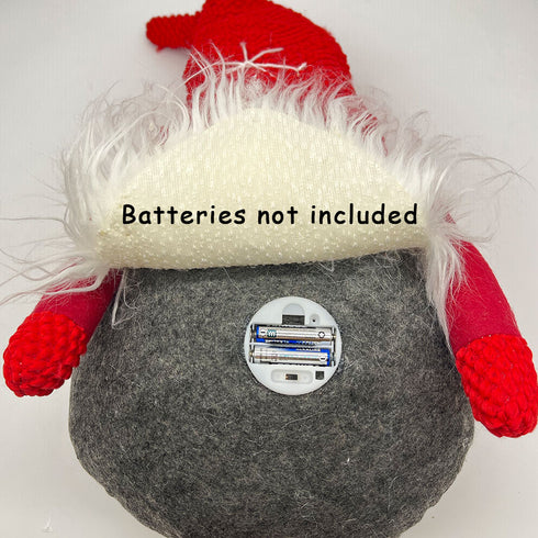 Light Up Standing Santa Claus Gnome with Extendable Legs and Bendable Hat Stuffed Doll for Christmas Decoration