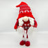 Light-up Standing Santa Claus Gnome Extendable Legs Bendable Hat White Beard Braids Faceless Stuffed Doll Christmas Decoration