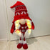 Light-up Standing Santa Claus Gnome Extendable Legs Bendable Hat White Beard Braids Faceless Stuffed Doll Christmas Decoration