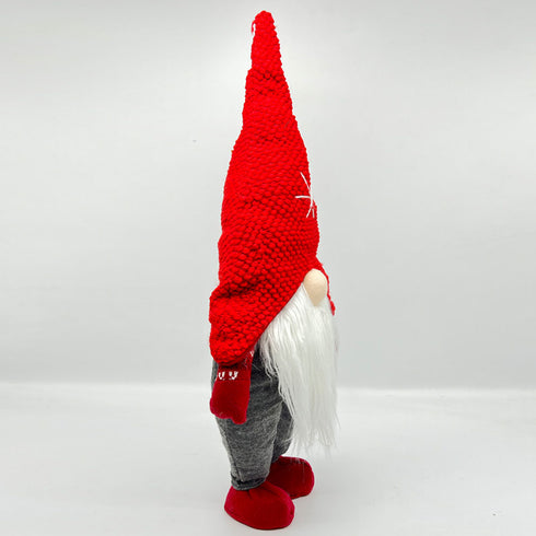 Light Up Standing Santa Claus Gnome with White Beard for Christmas Decoration