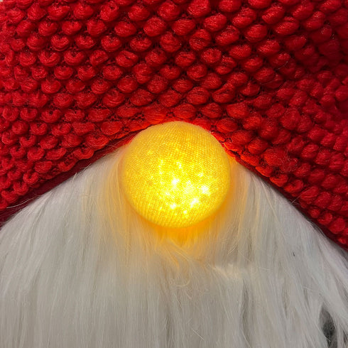 Light Up Standing Santa Claus Gnome with White Beard for Christmas Decoration