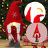 Light Up Standing Santa Claus Gnome with White Beard and Braids for Christmas Decoration