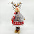 Light-up Standing Reindeer Stuffed Doll Wearing Skirt & Scarf Christmas Decoration