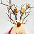 Light-up Standing Reindeer Stuffed Doll Wearing Skirt & Scarf Christmas Decoration