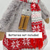 Light-up Standing Reindeer Stuffed Doll Wearing Skirt & Scarf Christmas Decoration