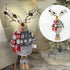 Light-up Standing Reindeer Stuffed Doll Wearing Pants & Scarf Christmas Decoration