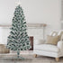 Snowy White-Tipped Pre-Lit Fibre Optic Christmas Tree with 8-Mode Multicolour Lights