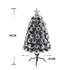Snowy White-Tipped Pre-Lit Fibre Optic Christmas Tree with 8-Mode Multicolour Lights