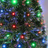 Silver Glitter Christmas Pre-Lit Fibre Optic Tree Twinkle Lights