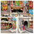Large Animated Christmas Village Train Station Building Xmas Tree Musical LED Light-up