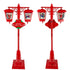 Double Electric Snow Musical Street Light Lamp Post Christmas Decor